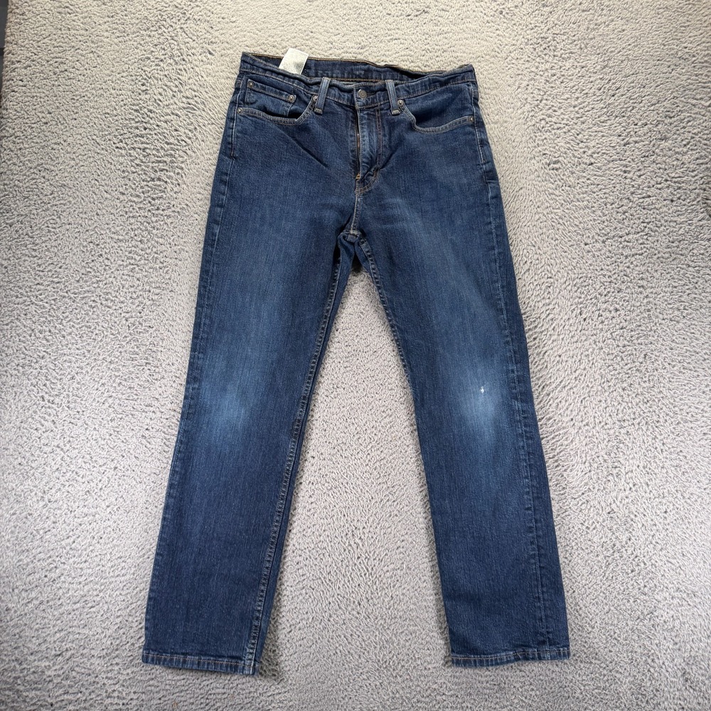 Levi's 514 Jeans Men 32x30 Blue Cotton Denim Straight Leg Faded Workwear Stretch